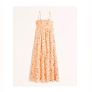 Abercrombie Babydoll Maxi Dress - Yellow Flowery